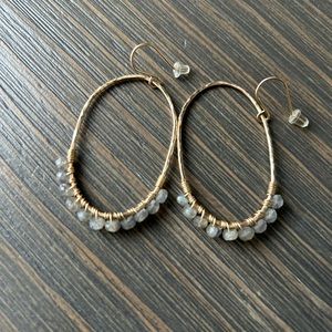 Gold filled labradorite earrings